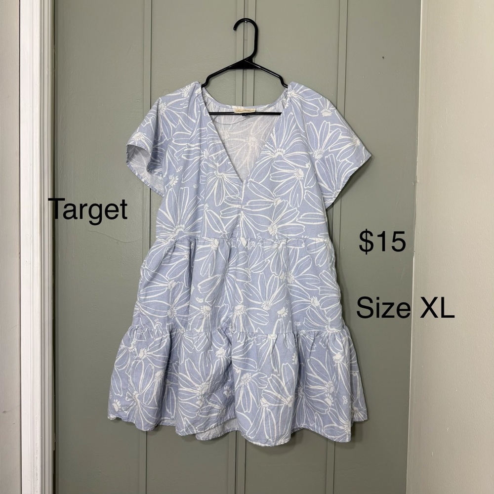 Blue/White Floral Dress